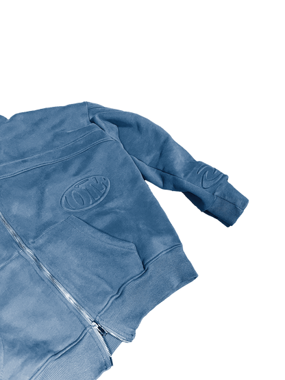 Core Zip Up Hoodie Blue