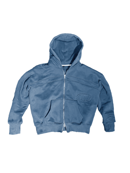 Core Zip Up Hoodie Blue