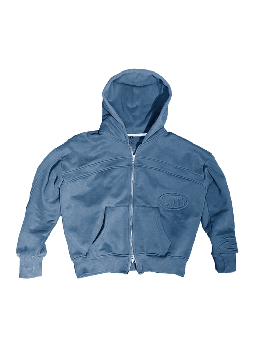 Core Zip Up Hoodie Blue